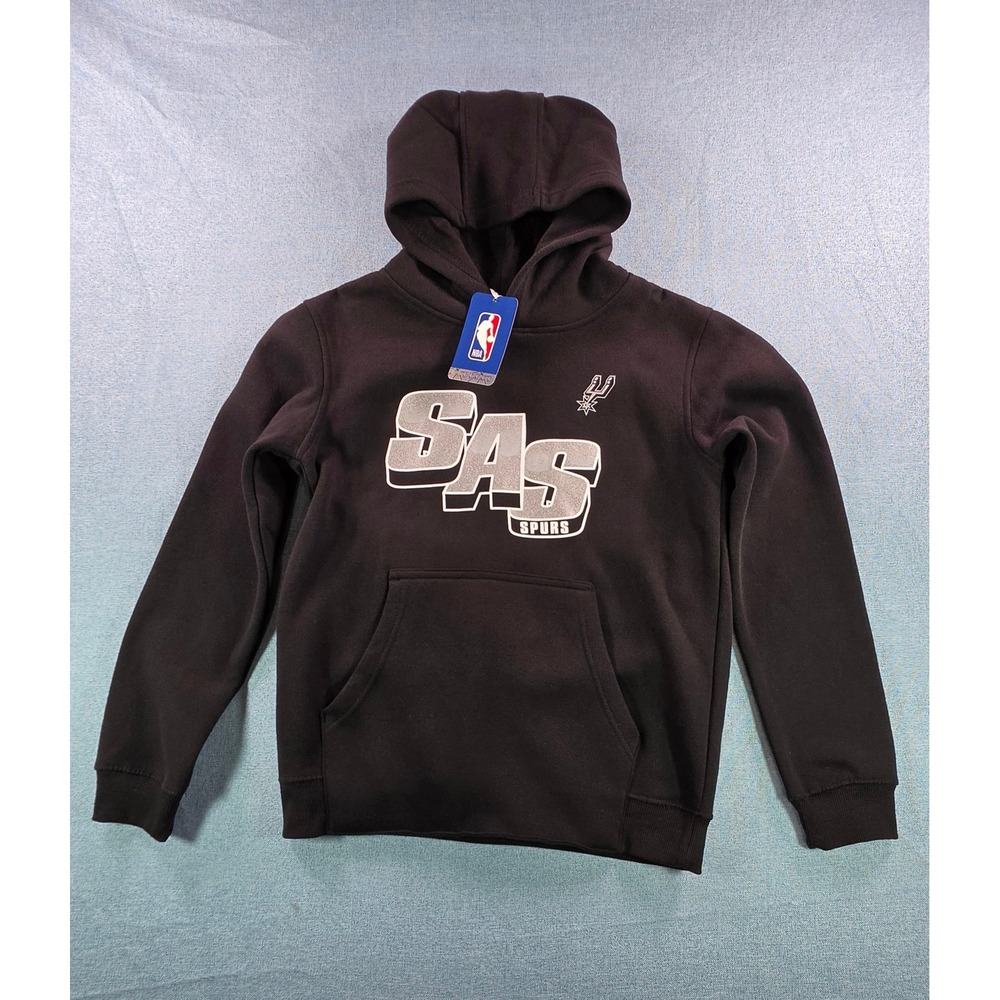 NBA San Antonio Spurs SAS Hoodie Outerstuff Girls Medium 10/12, NWT